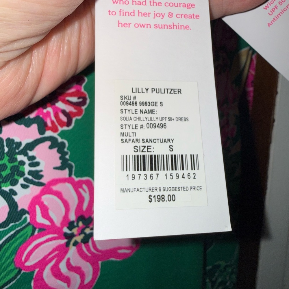 Lilly Pulitzer Vibrant Green and Pink Floral Dress - Picture 6 of 6